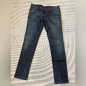 [SOLD] Dolce & Gabbana size 32 Gold 14 Dark blue jeans. With gold details